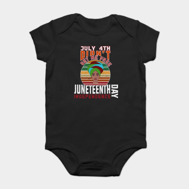 Juneteenth Independence Day, Black History Baby Bodysuit by UrbanLifeApparel